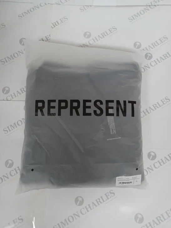 REPRESENT HEAVYWEIGHT INITIAL HOODIE IN STAINED BLACK SIZE M