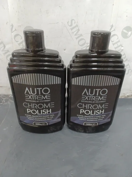 LOT OF 3 AUTO EXTREME - WET LOOK AND CHROME POLISH 500ML / COLLECTION ONLY 