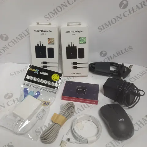 APPROXIMATELY 20 ASSORTED ELECTRICAL PRODUCTS TO INCLUDE POWER CABLES, CHARGING CABLES, NETWORKING CABLES ETC 