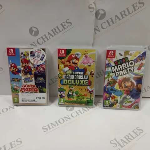 3 X ASSORTED MARIO GAMES FOR THE NINTENDO SWITCH 