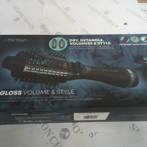 BOXED REVAMP PROGLOSS VOLUME & STYLE 1000W HOT BRUSH STYLER