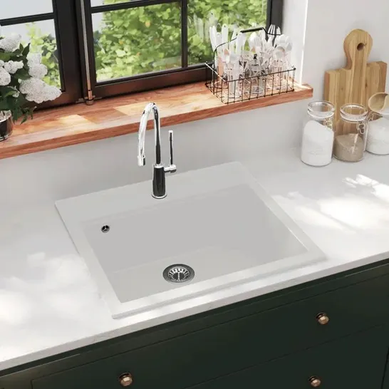 BOXED LENORA SINGLE BOWL INSET KITCHEN SINK