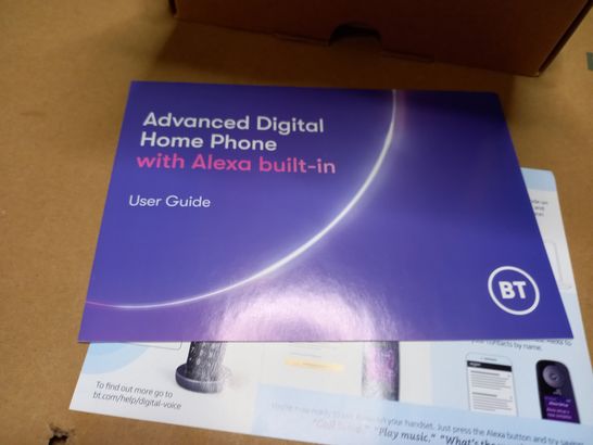 BOXED BT ADVANCED DIGITAL HOME PHONE - ALEXA BUILT IN