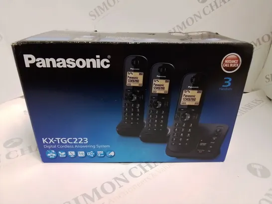 LOT OF 8 PANASONIC KX-TGC223 3-HANDSET DIGITAL CORDLESS ANSWERING SYSTEM PHONES