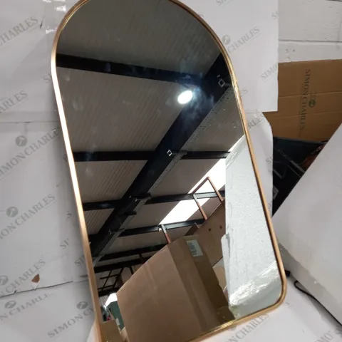 NAVARIS  ARCHED WALL MIRROR (45 x 80cm) - GOLD COLOUR