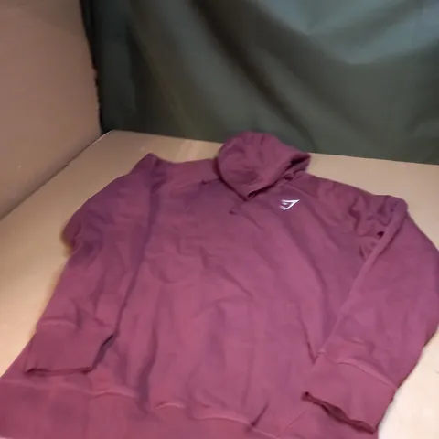 BURGANDY GYMSHARK HOODIE SIZE L 