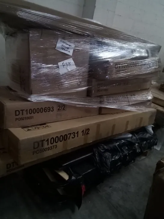 PALLET OF ASSORTED TABLE PARTS