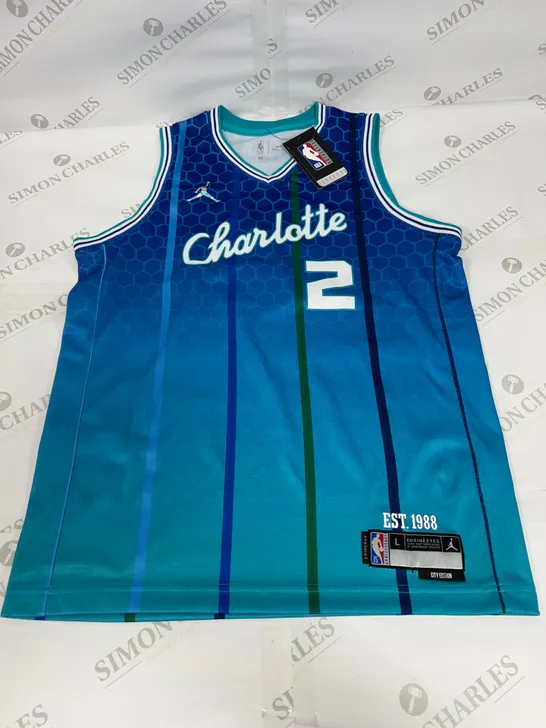 NIKE JORDAN JERSEY IN BLUE SIZE LARGE