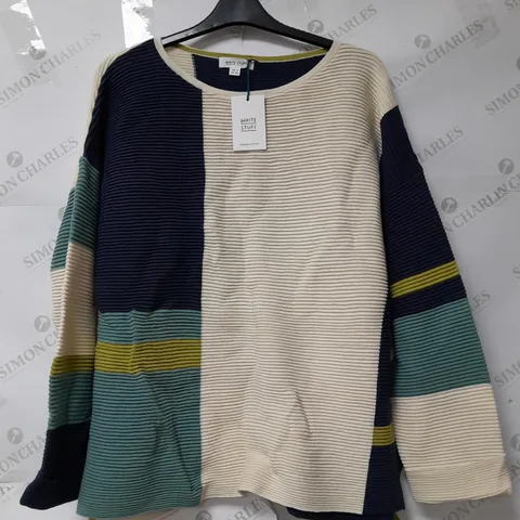 WHITE STUFF LADIES MULTICOLOURED JUMPER SIZE 18