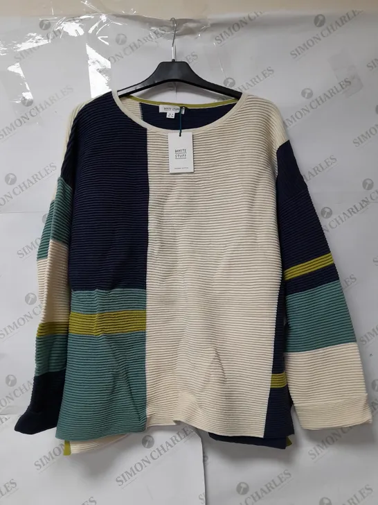 WHITE STUFF LADIES MULTICOLOURED JUMPER SIZE 18