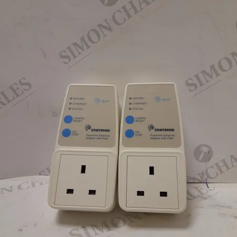 BOX OF 2 POWERLINE ETHERNET ADAPTERS