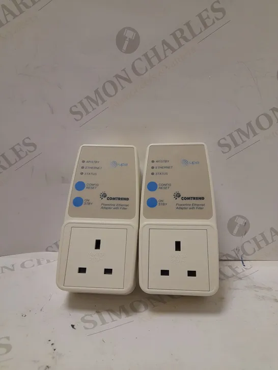 BOX OF 2 POWERLINE ETHERNET ADAPTERS