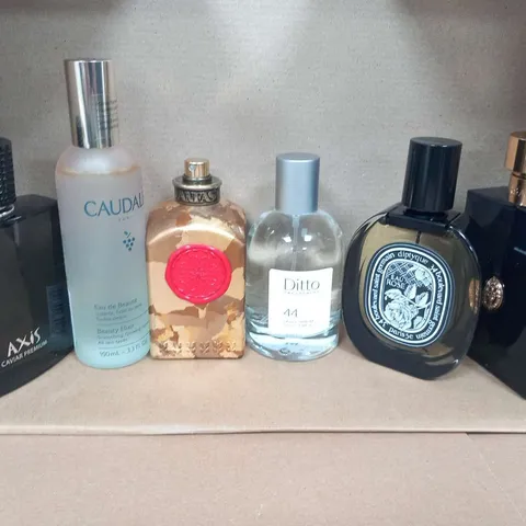 15 ASSORTED UNBOXED FRAGRANCES TO INCLUDE; AXIS, VERSACE, DITTO, CAUDALIE AND ANFAS
