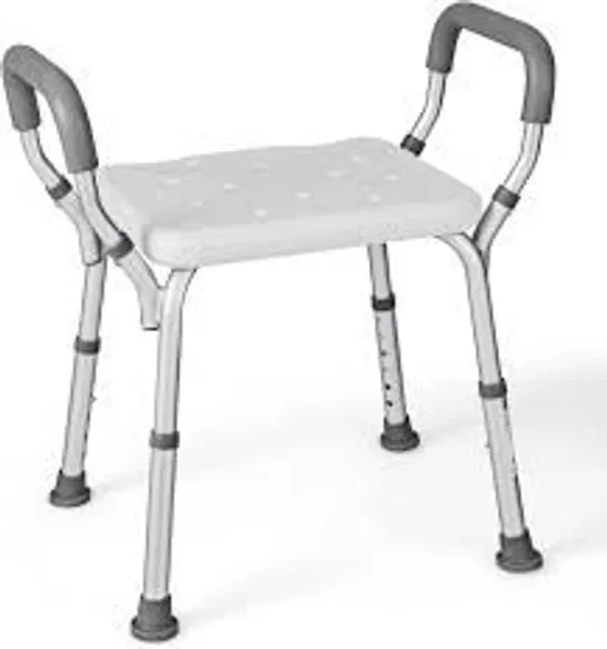 BOXED COSTWAY SHOWER BATH CHAIR 6 ADJUSTABLE HEIGHT NON-SLIP BATHTUB STOOL