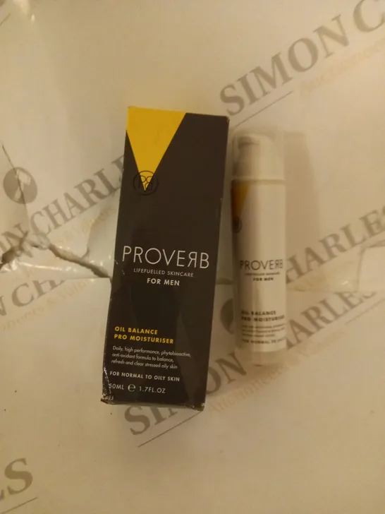 BOXED PROVERB OIL BALANCE PRO MOISTURISER FOR MEN