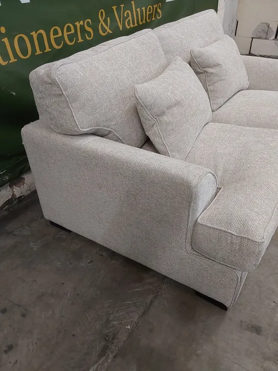 DESIGNER COTTAGE 2 SEATER FABRIC SOFA - OATMEAL