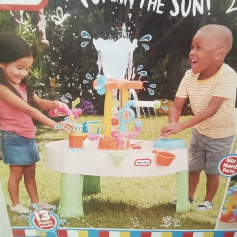 BOXED LITTLE TIKES FOUNTAIN FACTORY WATER TABLE