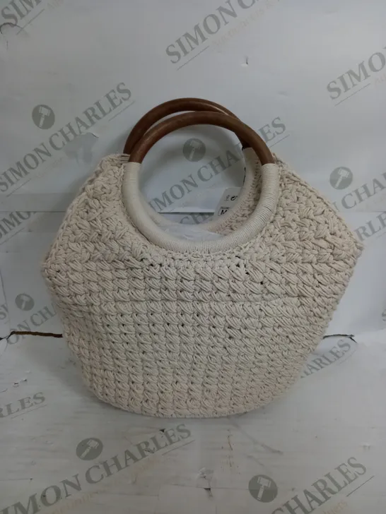 ZARA CIRCLE HANDLE WHITE BAG 