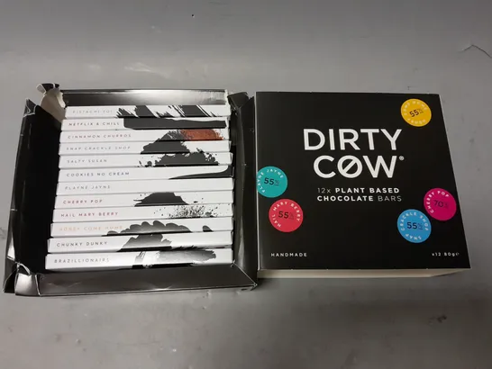 BOXED DIRTY COW 12 PLANT BASED CHOCOLATE BARS