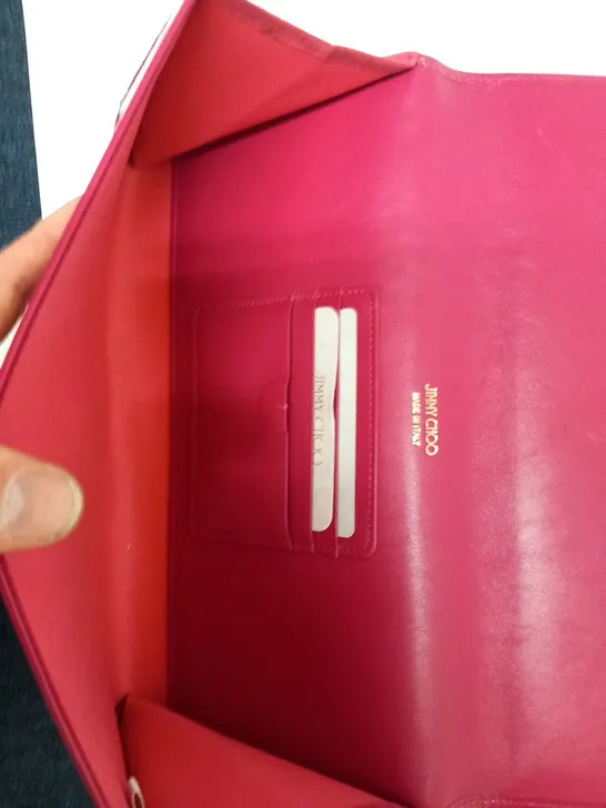 JIMMY CHOO RED CLUTCH BAG