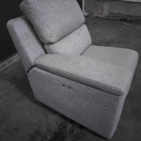 QUALITY G PLAN TAYLOR DAPPLE DOVE FABRIC POWER RECLINING LH SECTION