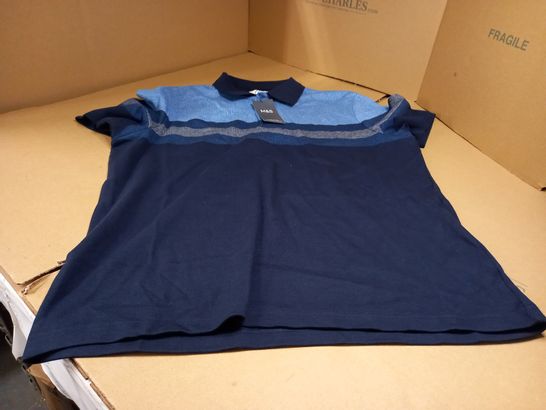 M&S BLUE MENS POLO SHIRT - XL