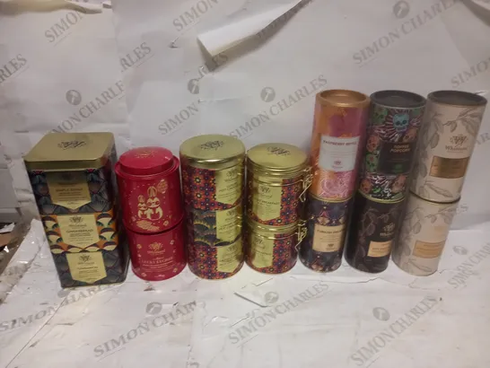 LOT OF 12 ASSORTED WHITTARD OF CHELSEA FLAVOURED HOT CHOCOLATE, COFFEE AND TEA