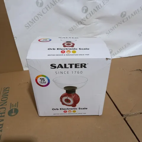 SALTER ORB MECHANICAL KITCHEN SCALES - RED