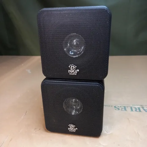 PYLE HOME PCB4BK BLACK 4" 200W MINI CUBE SPEAKER PAIR