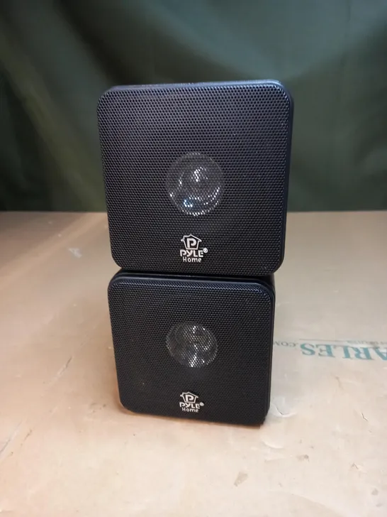 PYLE HOME PCB4BK BLACK 4" 200W MINI CUBE SPEAKER PAIR