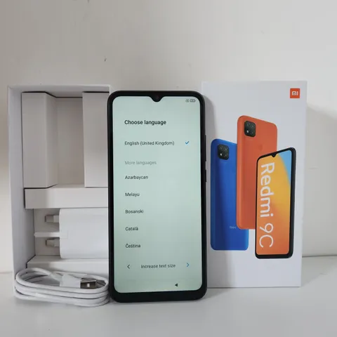 BOXED REDMI 9C 64GB SMART PHONE - MIDNIGHT GREY