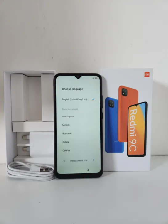 BOXED REDMI 9C 64GB SMART PHONE - MIDNIGHT GREY