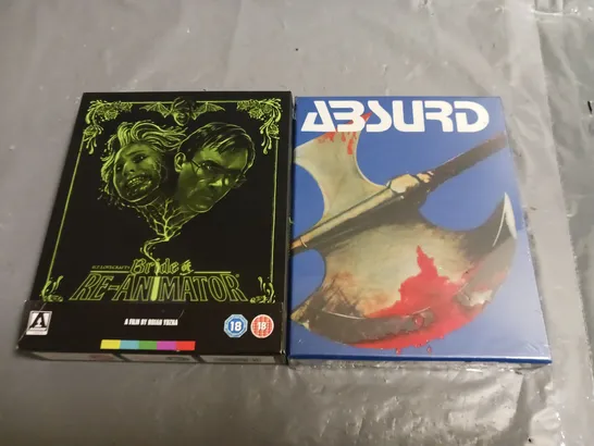 LOT OF 2 CULT HORROR FILMS INCLUDES SEALED ABSURB AND BRIDE OF RE-ANIMATOR