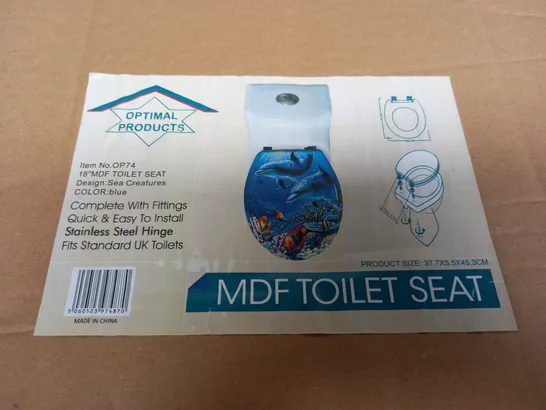 BOXED MDF 18" TOILET SEAT - SEA CREATURES