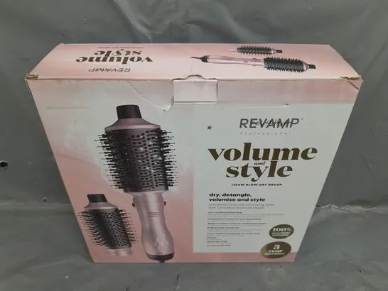 8 X BOXED REVAMP PROFESSIONAL VOLUME AND STYLE 1200W BLOW DRY BRUSH 