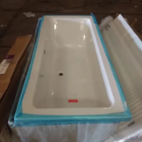 WHITE COMPOSITE FREESTANDING BATH WITH SURROUND 