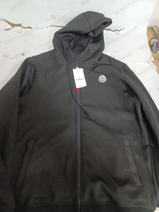 MONCLER BLACK JACKET WITH HOOD - MEDIUM