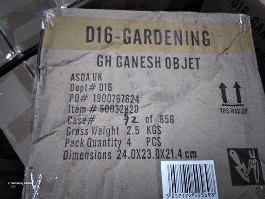 PALLET OF APPROXIMATELY 48 CASES EACH CONTAINING 4 GOLD EFFECT GANESH GARDEN ORNAMENTS - 192 TOTAL