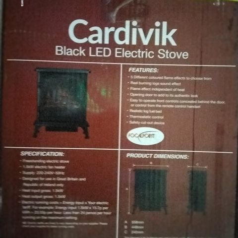 CARDIVIK BLACK LED ELECTRIC STOVE 