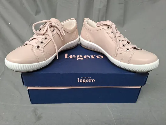 BOXED PAIR OF LEGERO SHOES IN BEIGE SIZE 5.5