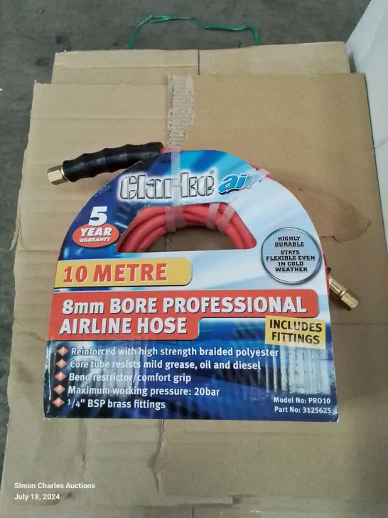 CLARKE AIR- 8MM BORE PROFESSIONAL AIRLINE HOSE