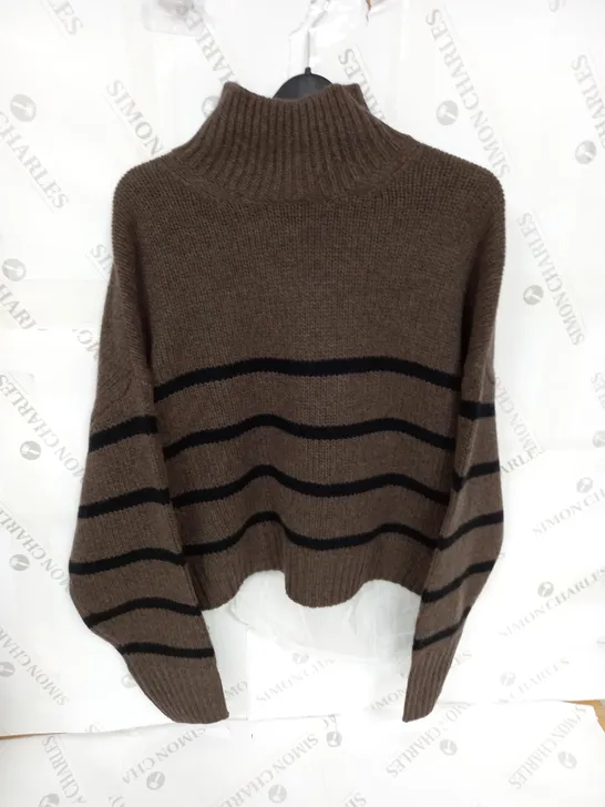 JOHN LEWIS CASH LUXURY STRIPE SWEATER SIZE XL