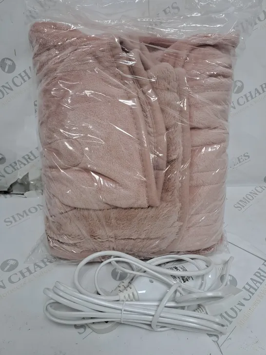 COZEE HOME VELVETSOFT HEATED THROW IN PINK