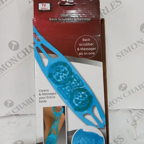 BOXED DUAL SIDED BACK SCRUBBER AND MASSAGER IN ONE