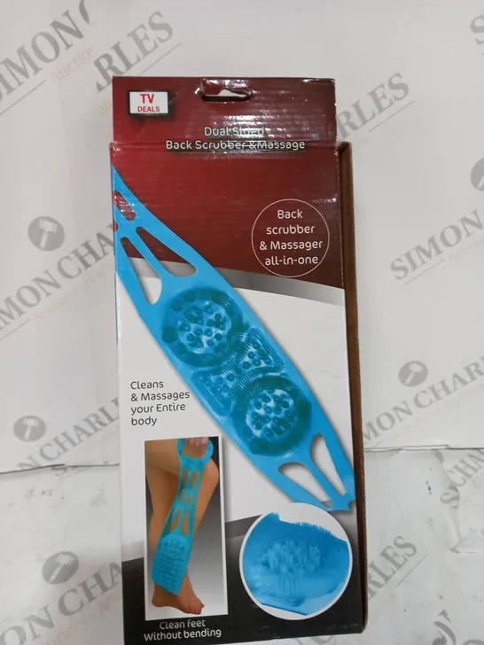 BOXED DUAL SIDED BACK SCRUBBER AND MASSAGER IN ONE