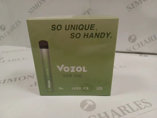 SEALED 10-PACK OF VOZOL BARR 500 E-CIGARETTES - LUSH ICE