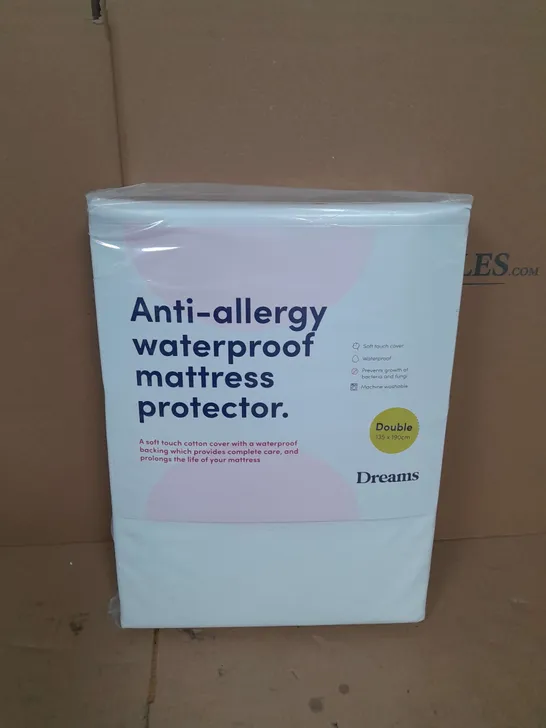 DREAMS ANTI-ALLERGY WATERPROOF MATTRESS PROTECTOR - DOUBLE