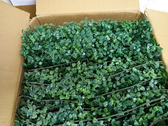 BOX OF APPROX 12 ARTIFICIAL GREENARY PANELS