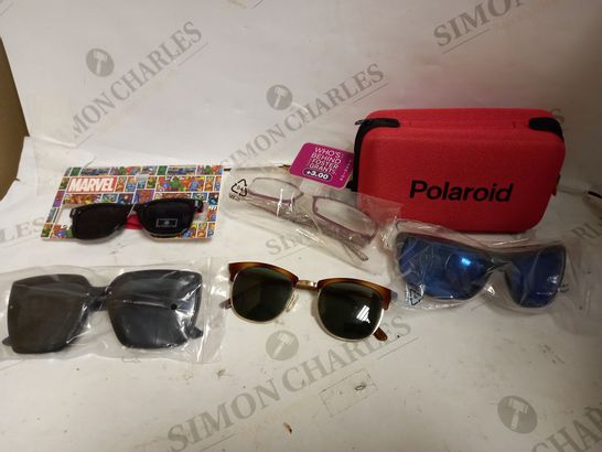 LOT OF APPROXIMATELY 20 ASSORTED EYEWEAR ITEMS, TO INCLUDE SPECTACLES, SUNGLASSES, CASES, ETC