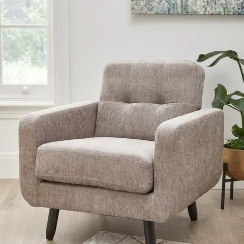 BOXED QUALITY DESIGNER OSLO CHAIR - NATURAL FABRIC
